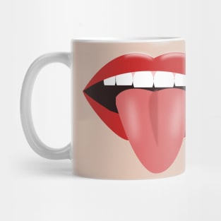 poking tongue out Mug